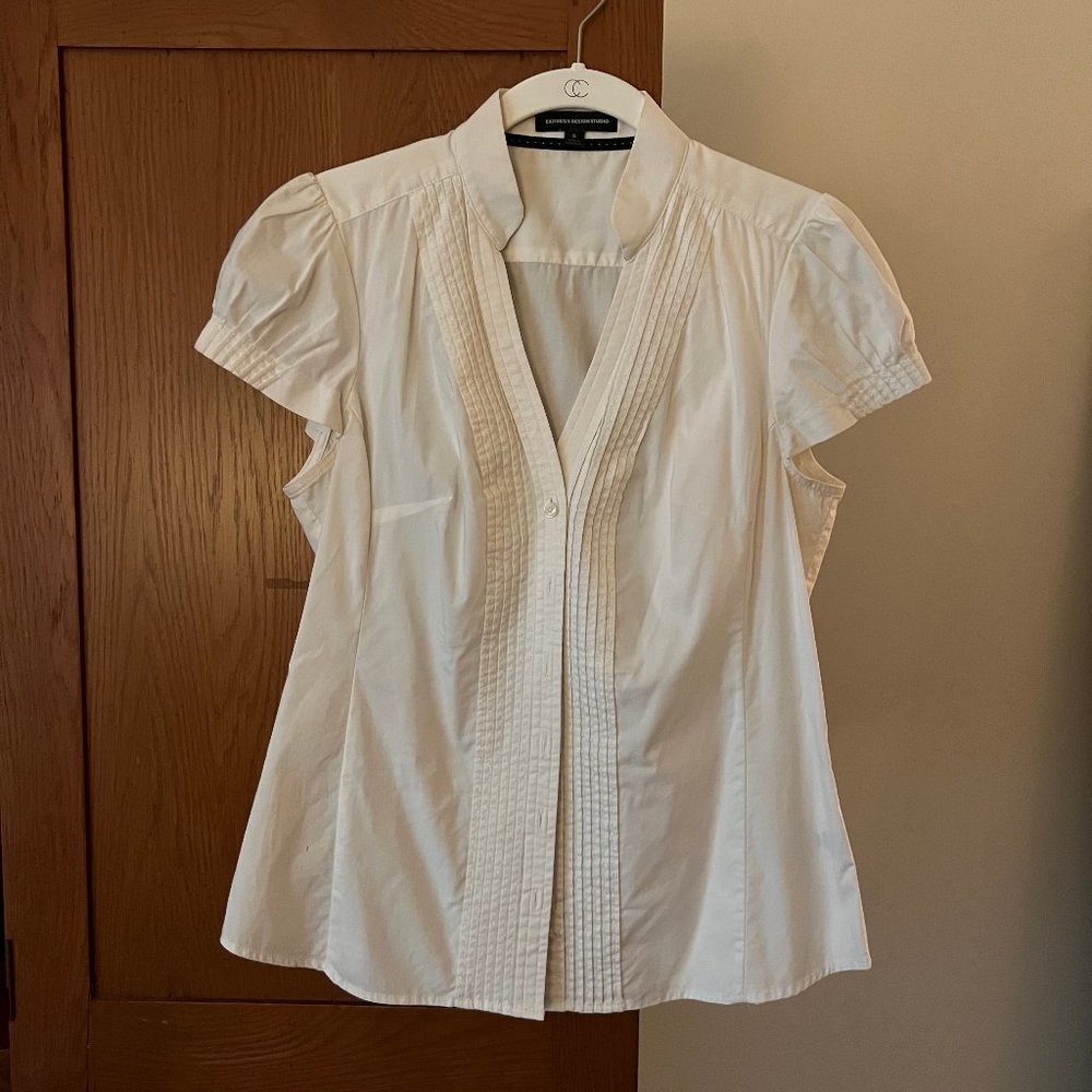 White Short Sleeved Button Down
